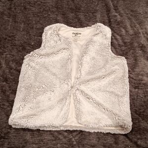 OshKosh B'gosh Cream Faux Fur Vest